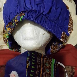 Hair bonnet with face mask